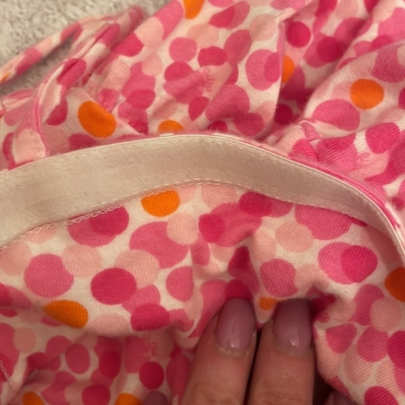 VINTAGE Lilly Pulitzer Dot Halter Summer Dress Small Orange Pink Cotton EUC - Picture 11 of 12